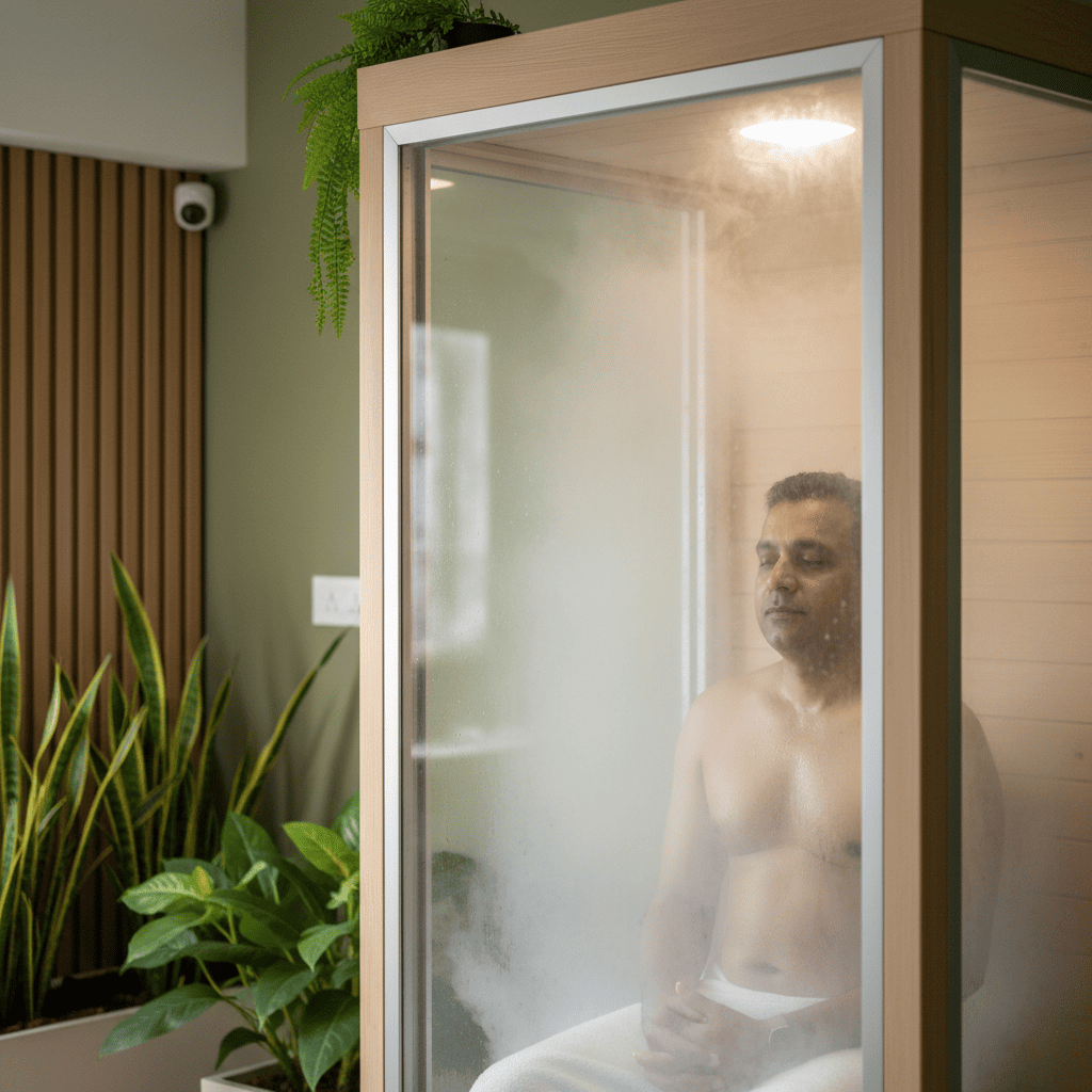 Calm outdoor space at clinic